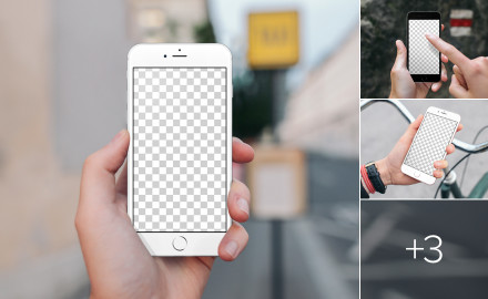 Photorealistic iPhone mockups